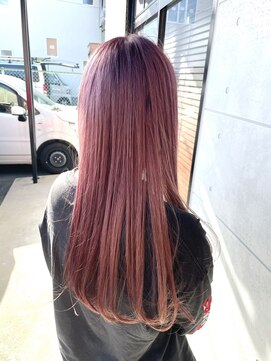 イブヘアー(eve hair) ☆チェリーレッド/赤髪/ピンクカラー/ロング/ツヤ髪