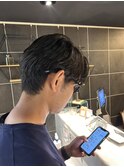 【メンズ】 ナチュラルセンターパート
