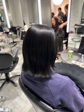 バレット 表参道(VALETTE) ブリーチなしワンカラー/ブルー多めブルーブラック