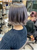 外国人風ハイライトバレイヤージュ ラベンダーグレー t111