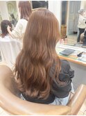 ロングヘアミルクティーベージュメルティカラー【横浜】k
