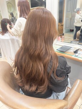 ネオリーブアイム 横浜西口店(Neolive aim) ロングヘアミルクティーベージュメルティカラー【横浜】k