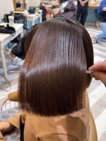 ロンドアベニール 北千住(Lond avenir)&nbsp;イメチェン外ハネボブ美髪ワイドバングレイヤー髪質改善縮毛矯正