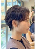 イメチェン外ハネボブ美髪ワイドバングレイヤーショート/大宮