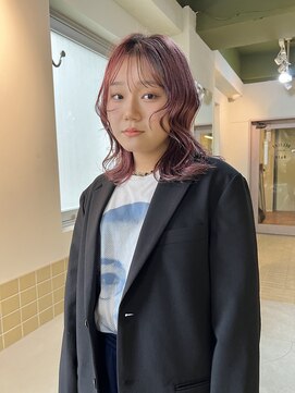ハル ヘアスタジオ(haRu hair studio) ピンクラベンダー×レイヤーカット