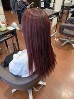 アヴァンス 光明池店(AVANCE.)&nbsp;ハイライト　ワインレッド