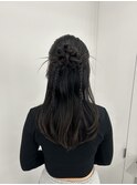 ハーフアップカチモリヘア