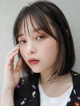 ギークス(GEEKS) 【GEEKS渋谷】黒髪ボブ/初ブリーチ/イヤリングカラー/伸ばしかけ