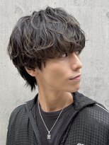 フィフス(fifth)&nbsp;原宿シャドウパーマメンズカットラウンドマッシュミニウルフ30代