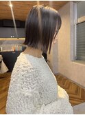 艶のある切りっぱなし　髪質改善カラー　岐阜市美容院