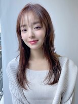 エトラ 渋谷店(etora) 小顔 前髪 レイヤーカット ココアベージュ "