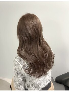 ノー バイ イオエ 西梅田(no. by ioe) ブリーチなしカラー/髪質改善/ミルクティーベージュ/小顔へア