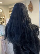 エクファ ヘア シェリル 草津 南草津店(ex-fa hair cherir)&nbsp;ミルクティーブロンド/ダークブルー/デジタルパーマ/南草津