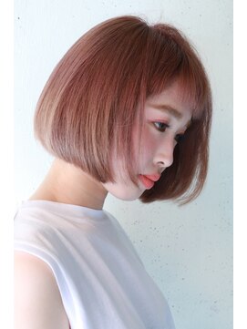 コンビネーション(combination) ピンクパールカラー☆ボブ☆ダブルカラー☆透明感カラー☆