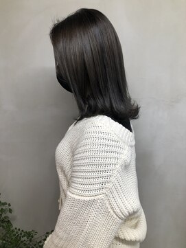 ジーナ 梅田(Zina) 大人ボブ_セシルカットココアブラウンフリンジウェーブ03