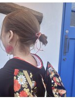 ザザ(ZAZA)&nbsp;成人式ヘア＊着物ヘアアレンジ＊ちょこんとしたシンプルシニヨン