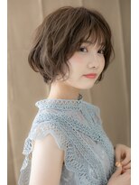 カバーヘア ブリス 川口(COVER HAIR bliss)&nbsp;グレーベージュくせ毛風ミニウルフマッシュTa1川口20代30代40代