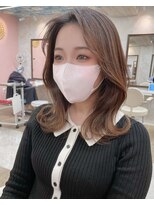 フィガロ ウメダ(FIGARO UMEDA)&nbsp;【ワンホン3Dボブ】セミロング×柔らかベージュカラー