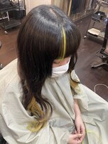 ディー エメ(D-aimer-)&nbsp;推し色　『山吹き色の波紋疾走ッ！！！』なエクステ