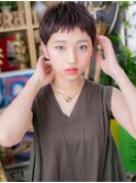 大人かわいい黒髪くすみカラーショートウルフh大宮20代30代40代!