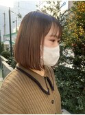 ミニボブ　透明感カラー