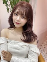 ボタン シブヤ(VOTAN SHIBUYA)&nbsp;ブリーチなしダブルカラー/ピンク/韓国ヘア/顔まわり