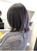 毛先のバイオレットカラー
