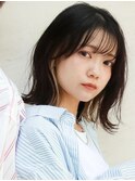 レイヤーボブインナーカラーホワイトブロンド金髪ワンレンボブ