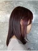 イヤリングカラー×ボルドー