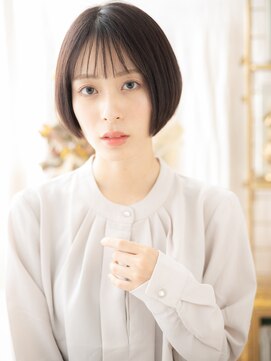 カバーヘア ブリス 川口(COVER HAIR bliss) ヘルシースタイル前下がり黒髪マッシュボブc5川口20代30代40代