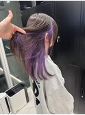 紫のインナーカラー