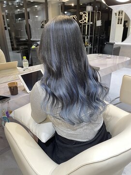 髪屋 紬 【Chu】水色カラー/アンブレラカラー/インナーカラー/ブルー