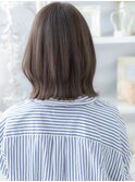 ★くすみベージュアッシュ切りっぱなし外ハネボブ20代30代★1