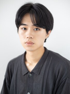 モッズヘア メン 南越谷南口店(mod's hair men) アッシュブラック斜めバング就活スーツ刈り上げマッシュf南越谷