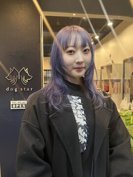 ドッグスター(dog star) ロングウルフロングレイヤーブルーラベンダー登戸向ヶ丘遊園