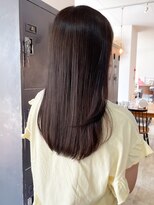 ヘアーアイストゥーレ(HAIR ICI TRE) 髪質改善カラー ダークブラウン 艶カラー