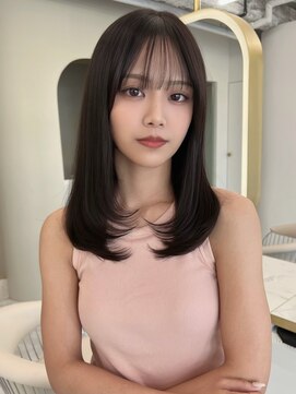 エトワール バイ ヴィンス(etoile by vince) 韓国風/レイヤー/前髪/顔まわり/小顔/2wayバング/髪質改善/縮毛