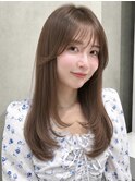 小顔見せ顔まわりレイヤー×垢抜けベージュ