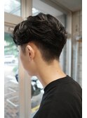 後ろまで毛流れが馴染む　ニュアンスパーマ