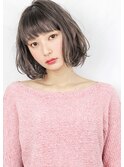 『 グレージュ &  無造作 』クセ毛風 小顔 切りっぱなしボブ☆