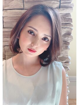 レウナ 外苑前(Reuna) 大人可愛い ボブスタイル ワンカール 20代30代40代