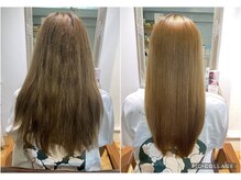 癖毛の強さレベル8ダメージレベル9の縮毛矯正、髪質改善縮毛矯正＆ダメージレス縮毛矯正のダブル使い