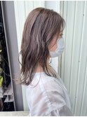 ブリーチなしグレージュカラー【藤枝/髪質改善/デザインカラー】