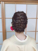 メルノ(MERUNO)&nbsp;MERUNO「メルノ」　和装編み込みアップ★訪問着ヘア