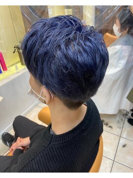 クオリス 上板橋店(QUALIS) メンズダブルカラーブルーバイオレット【レイヤーマッシュ】