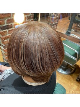 チップタップ 町田店(tip top) 【さすだ】ブラウン×メリハリ白髪ぼかしハイライト◎