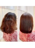 髪質再生水素ケアカラーカットコース