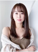ストレートヘア_チェリーブラウンフェミニンロング_9288
