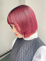 ソーコ 渋谷(SOCO)&nbsp;チェリーレッドワインレッドピンクカラーブリーチダブルカラー