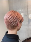 【ヴィザヴィ板橋】前髪あり ミディアムウルフ/パールピンク